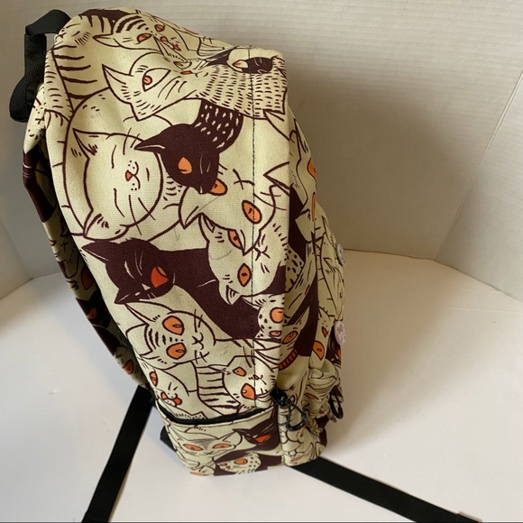Cat pattern School College Kitty Backpack - O/S - Picture 5 of 16